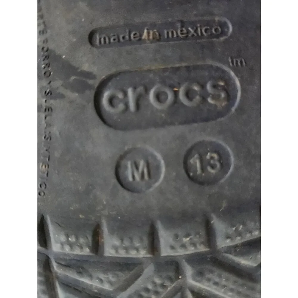 CROCS Iconic Comfort Shoe Blue, Red & White Striped Size 13